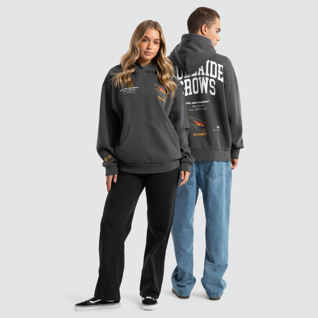 Adelaide Crows AFL Vintage Hoodie Pigment Asphalt