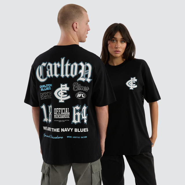 Carlton Blues AFL Fallback Tee Jet Black
