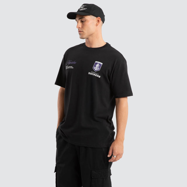 Fremantle Dockers AFL Season Tee Jet Black