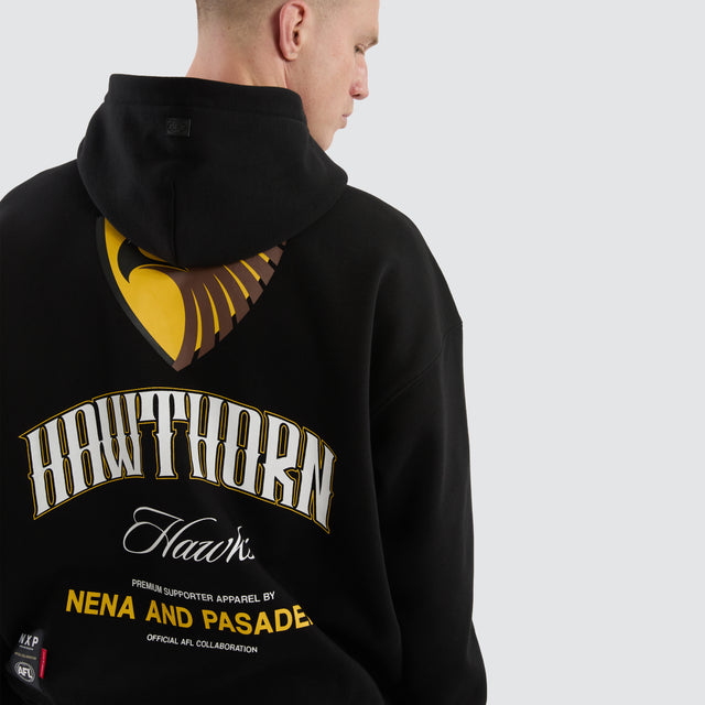 Hawthorn Hawks AFL Fighter Hoodie Jet Black