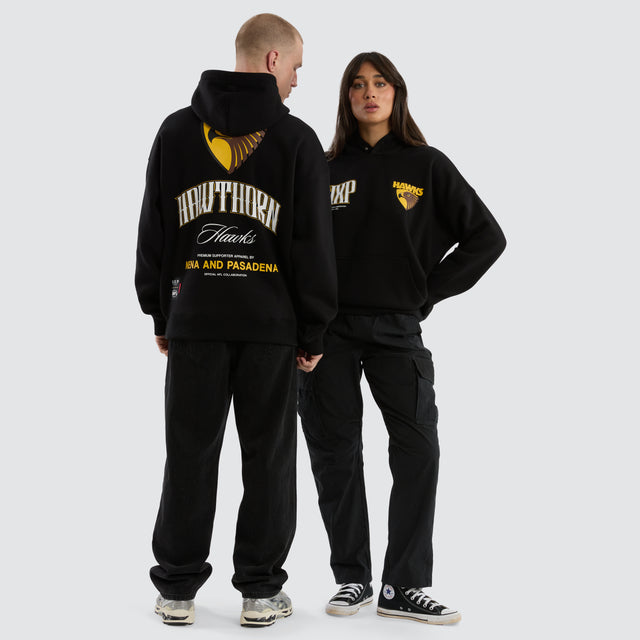 Hawthorn Hawks AFL Fighter Hoodie Jet Black