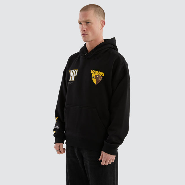 Hawthorn Hawks AFL Fighter Hoodie Jet Black