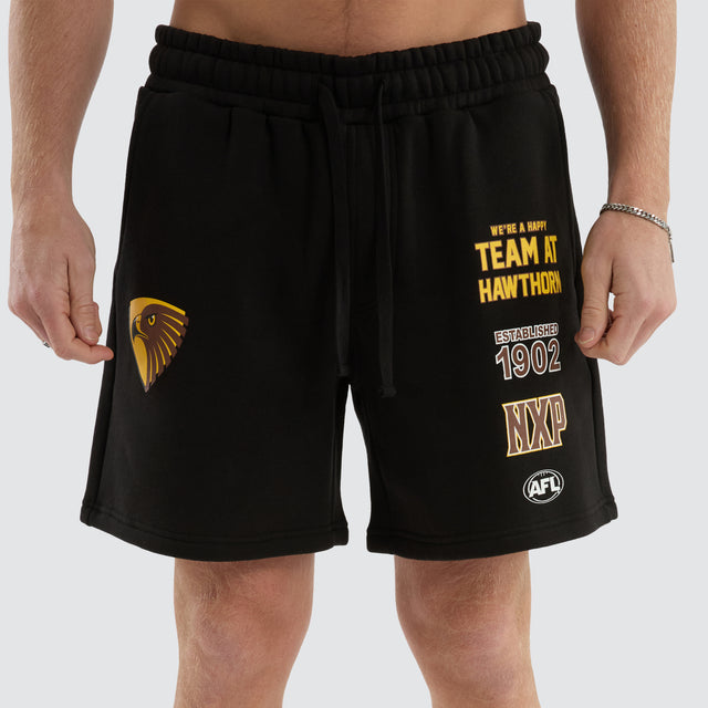 Hawthorn Hawks AFL Prime Trackshorts Jet Black