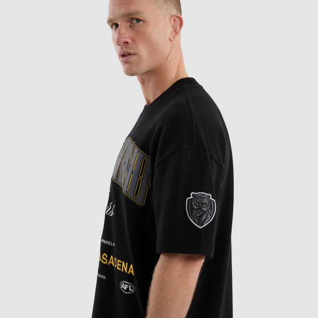 Richmond Tigers AFL Game-On Loopback Tee Jet Black