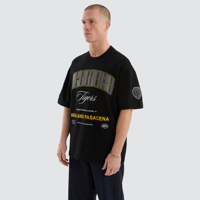 Richmond Tigers AFL Game-On Loopback Tee Jet Black
