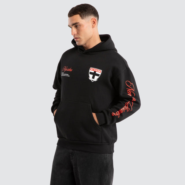 St Kilda Saints AFL Season Hoodie Jet Black