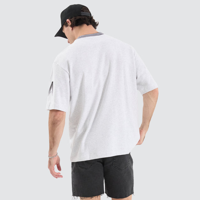 Valor Loopback Oversized Tee Snow Marle