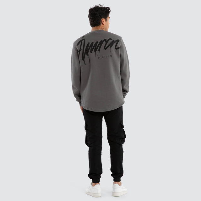 Power Dual Curved Sweater Charcoal