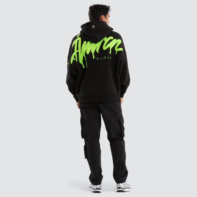 model wears Idol Relaxed Hoodie Jet Black Hoodies Black - image 4
