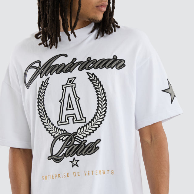 Enterprise Loopback Heavy Tee White