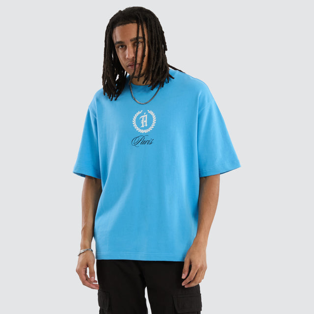 Archer Loopback Oversized Tee Bonnie Blue