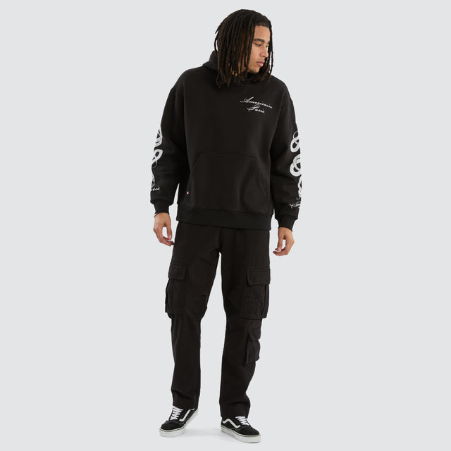 Serpent Relaxed Hoodie Jet Black