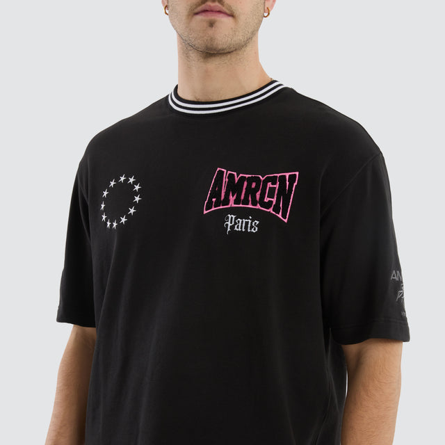 Patriot Loopback Oversized Tee Jet Black