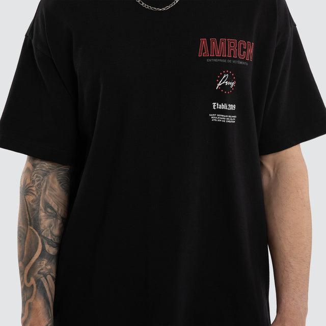 Central Heavy Tee Jet Black