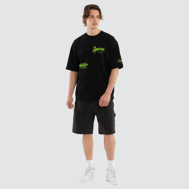 Idol Box Fit Tee Jet Black