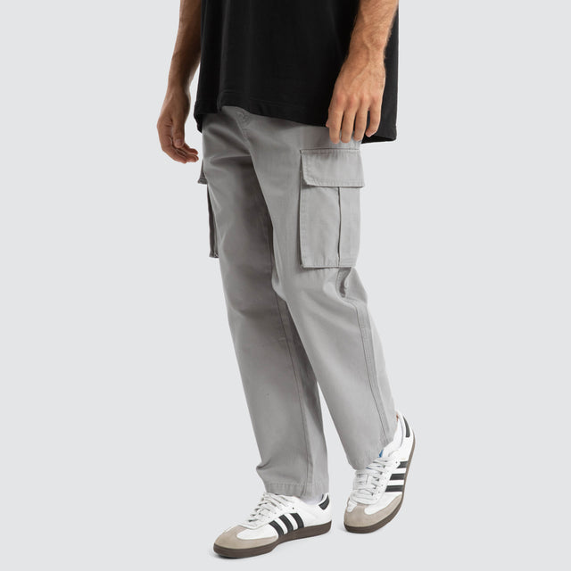 model wears C300 Ripstop Cargo Pant Light Grey Pants Grey - image 2