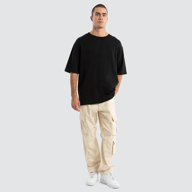 model wears Colby Cargo Pant Bone Neutral Pants Cream - image 4