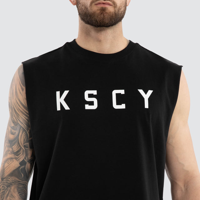 Vigor Split Hem Muscle Jet Black