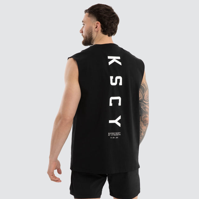 Vigor Split Hem Muscle Jet Black