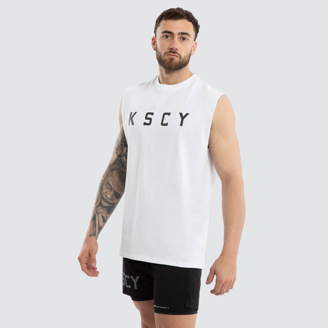 Vigor Split Hem Muscle Optical White
