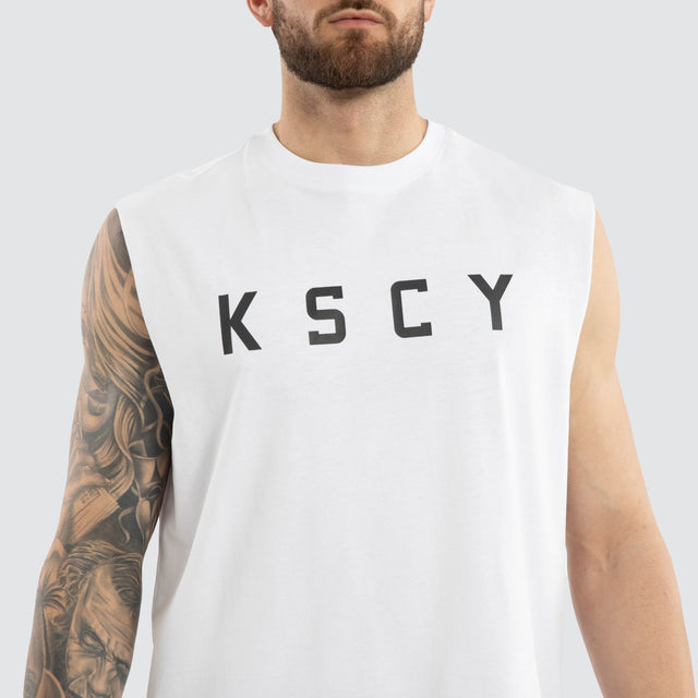 Vigor Split Hem Muscle Optical White