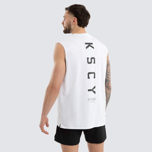 Vigor Split Hem Muscle Optical White
