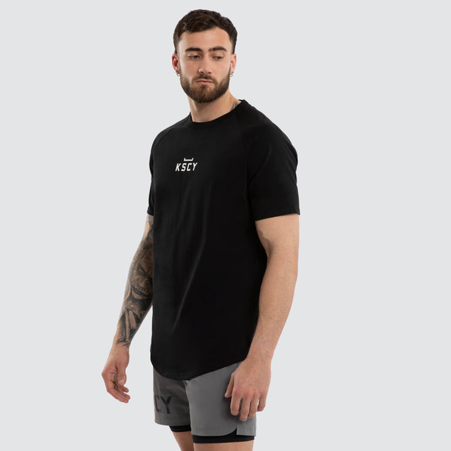 Vital Raglan Dual Curved Tee Jet Black