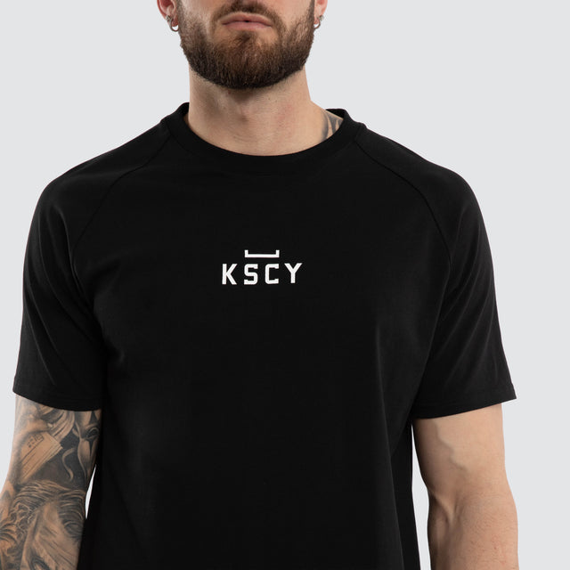 Vital Raglan Dual Curved Tee Jet Black
