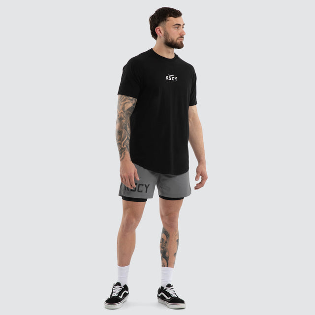 Vital Raglan Dual Curved Tee Jet Black