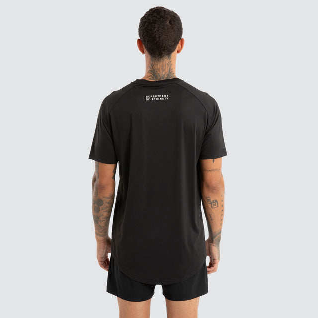 Prime Raglan Dual Curved Tee Jet Black
