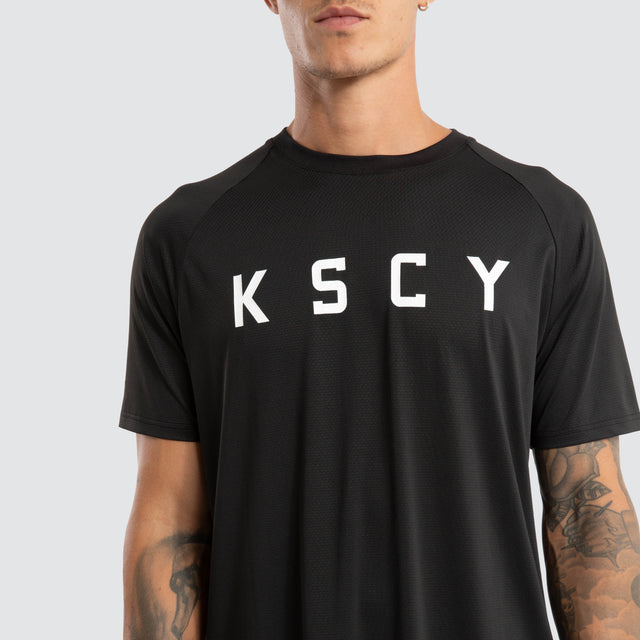 Prime Raglan Dual Curved Tee Jet Black