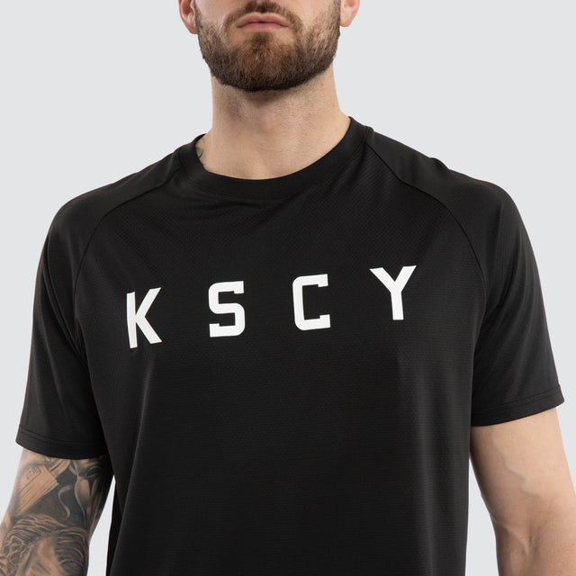 Prime Raglan Dual Curved Tee Jet Black