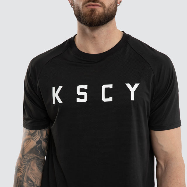 Prime Raglan Dual Curved Tee Jet Black
