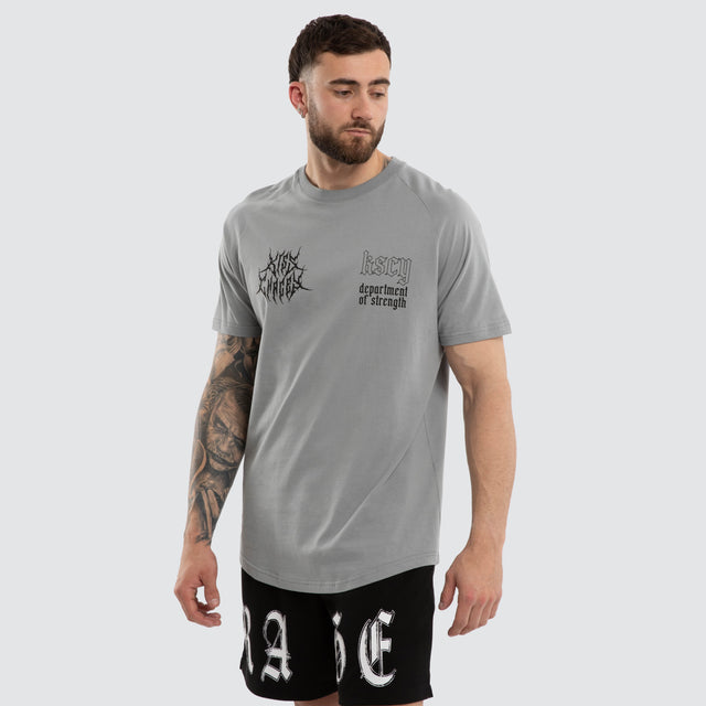 Lineup Raglan Straight Hem Tee Grey