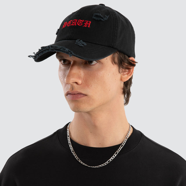 model wears Rip Dad Cap Washed Black Headwear Black - image 2