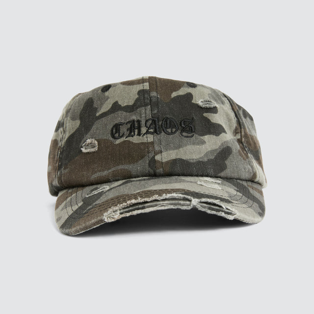 model wears Chaos Camo Dad Cap Light Camo Accessories Camo - image 1