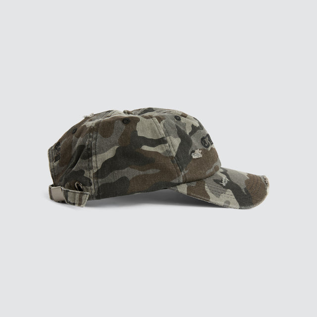 model wears Chaos Camo Dad Cap Light Camo Accessories Camo - image 2