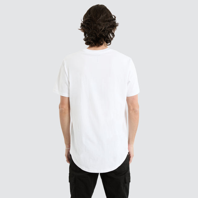 model wears Prairie Dual Curved Tee Optical White T-Shirts White - image 2