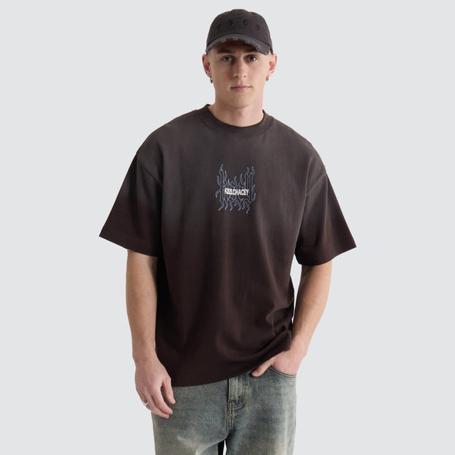 model wears Souled Street Tee Dark Chocolate T-Shirts Brown - image 7