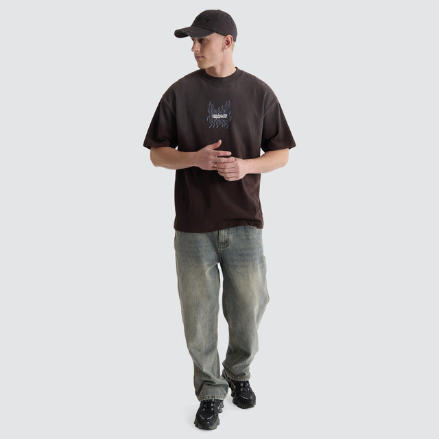 model wears Souled Street Tee Dark Chocolate T-Shirts Brown - image 5