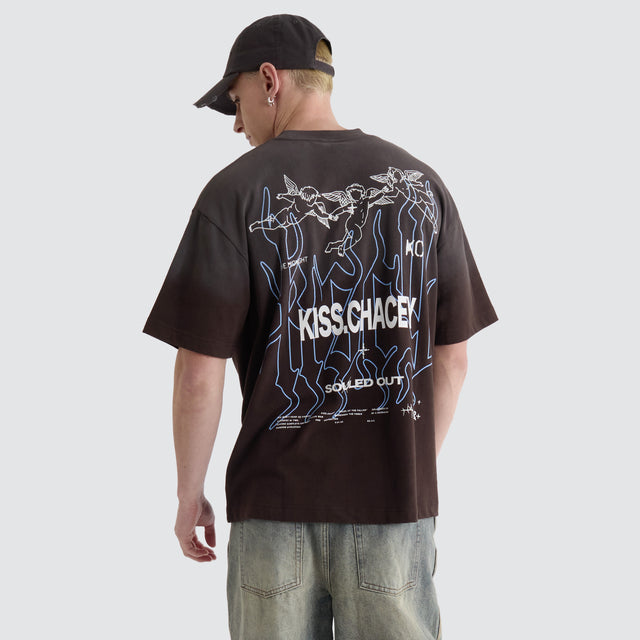 model wears Souled Street Tee Dark Chocolate T-Shirts Brown - image 1