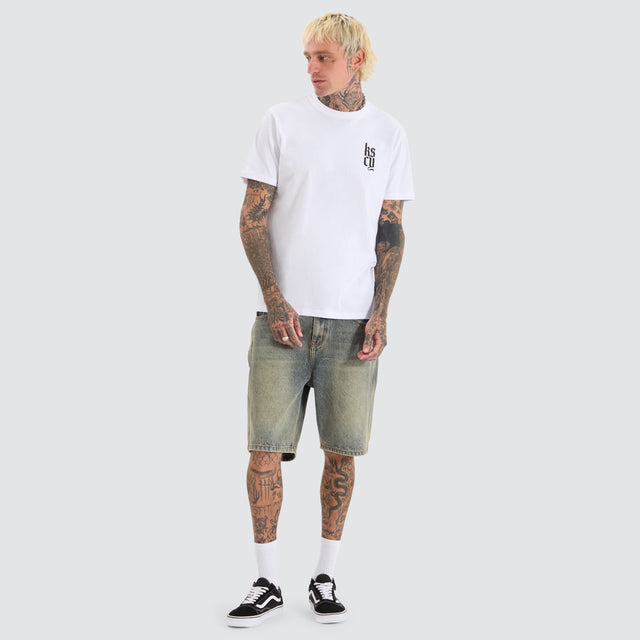 model wears Defiant Standard Tee Optical White T-Shirts White - image 2