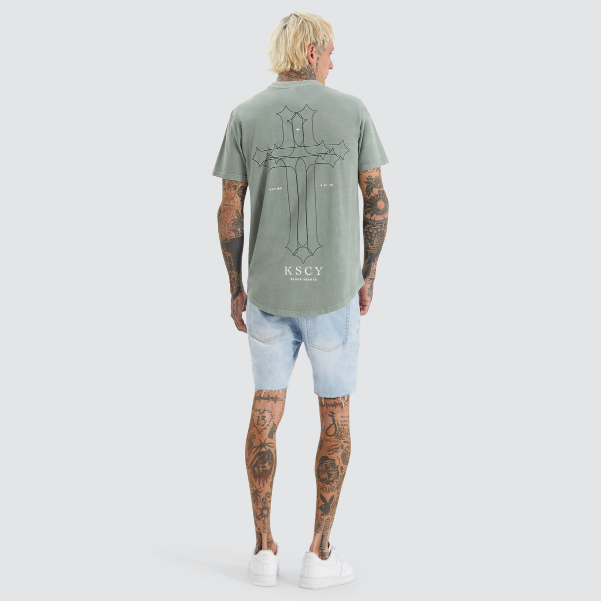 KSCY Focused Dual Curved Tee in Pigment Slate Grey Neverland Store