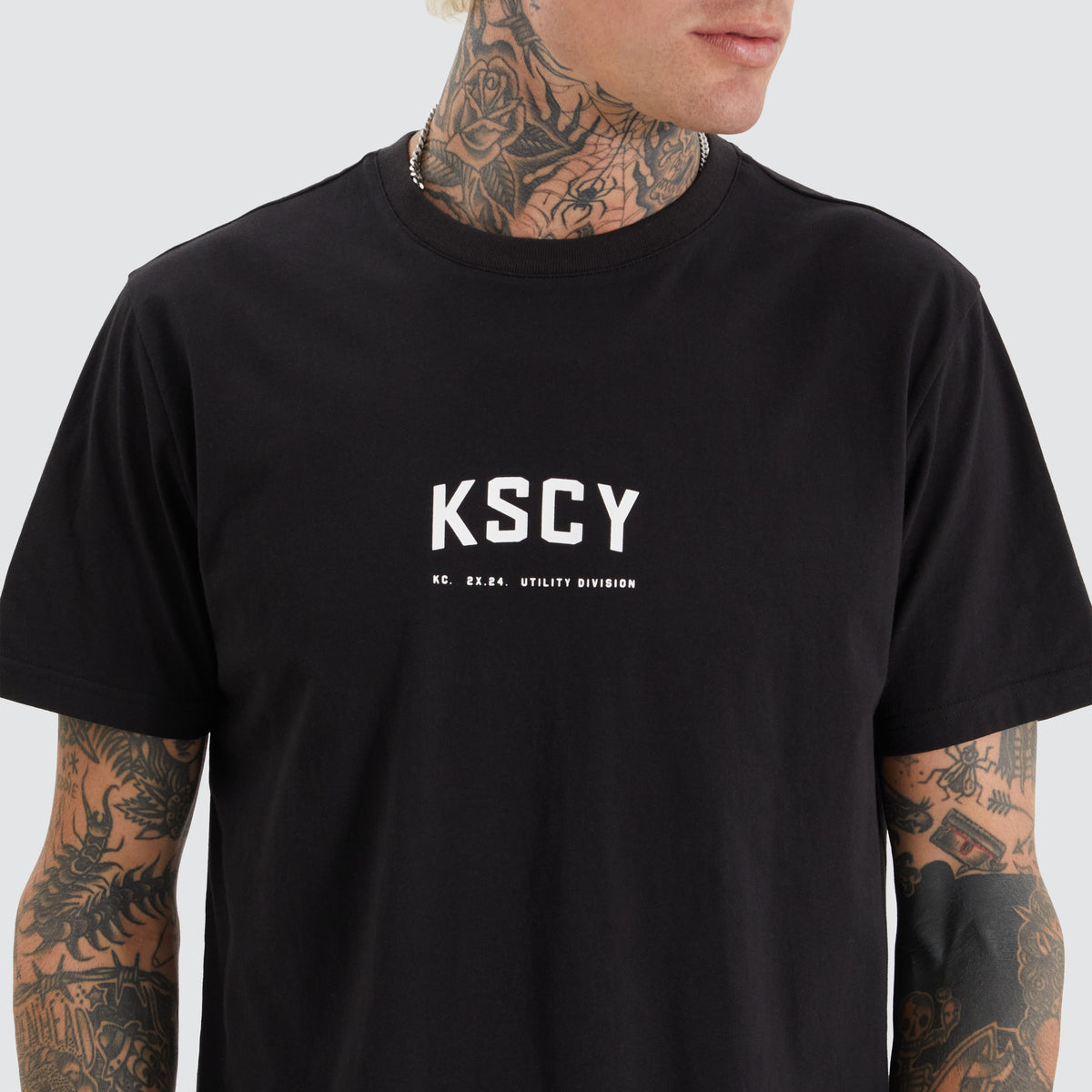KSCY Pirton Dual Curved Tee in Jet Black Neverland Store
