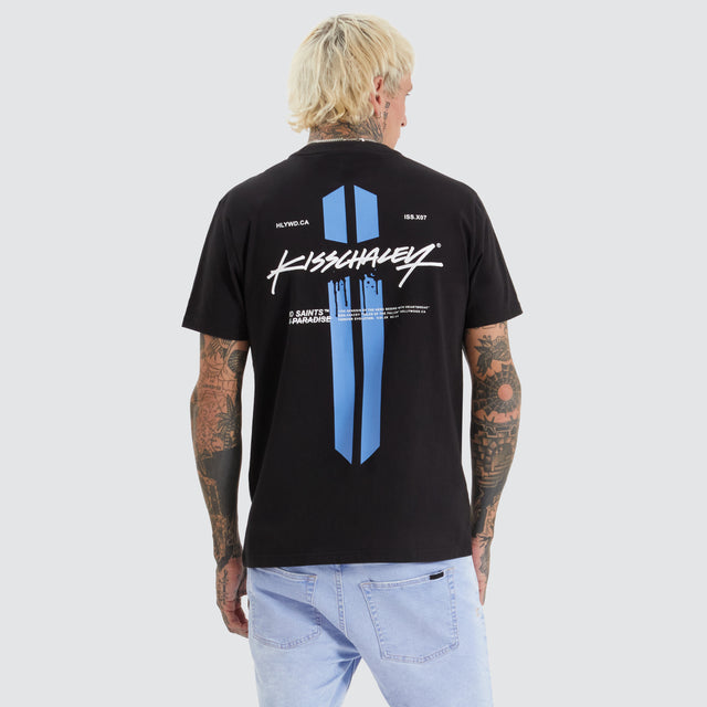model wears Latinum Standard Tee Jet Black T-Shirts Black - image 2