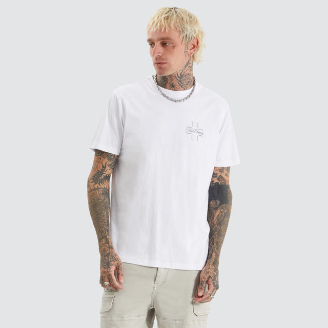 model wears Surround Standard Tee Optical White T-Shirts White - image 2