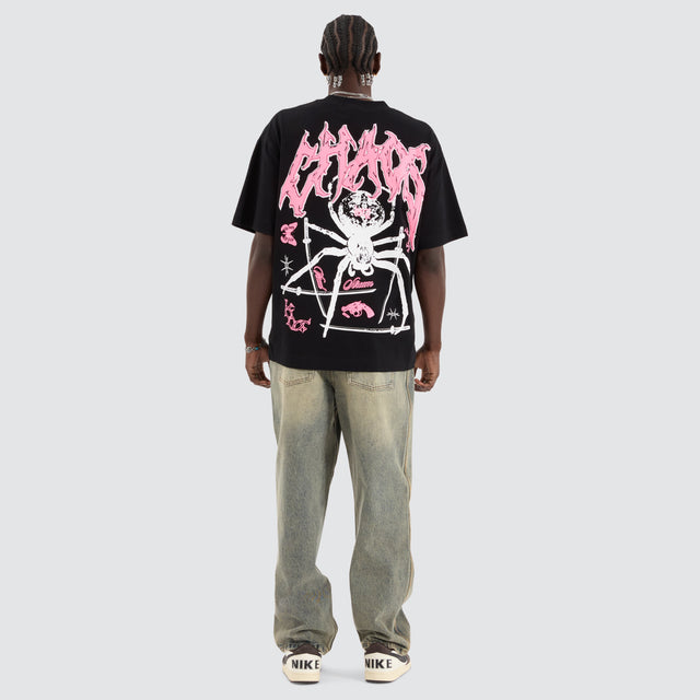 model wears Katana Street Tee Jet Black T-Shirts Black - image 4