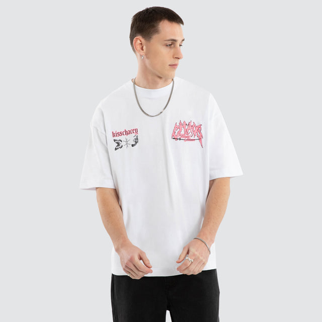 model wears Katana Street Tee Optical White T-Shirts White - image 2