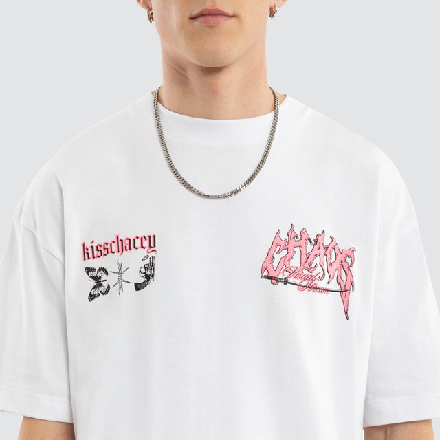 model wears Katana Street Tee Optical White T-Shirts White - image 3