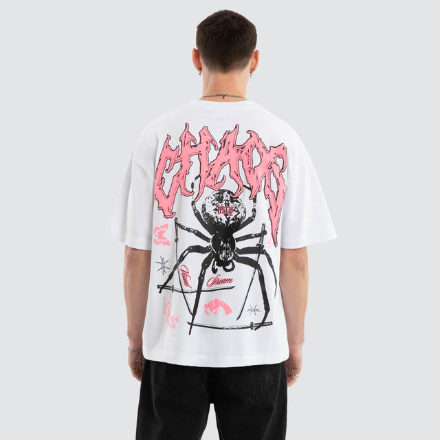 model wears Katana Street Tee Optical White T-Shirts White - image 1